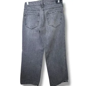 Hollister Washed Grey Faded Low-Rise Baggy Wide Leg Cotton Denim Jeans 2/26 thumbnail 4