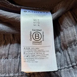 Athleta Retreat Blue Linen Pant - size Medium Tall thumbnail 5