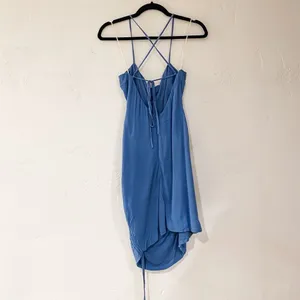 NEW The Jetset Diaries Freebird Mini Dress in Cerulean Blue Size Medium thumbnail 4
