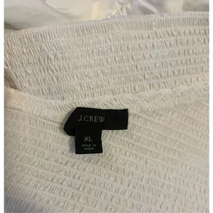 J. Crew White Puff Sleeve Organic Cotton Cropped Top Women’s XL‎ thumbnail 2