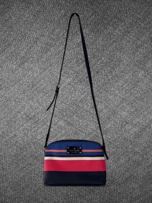 Kate Spade New York Striped Crossbody Bag Navy Pink thumbnail 3