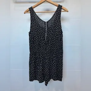 Forever 21 Black Polka Dot Romper |‎ Size Small thumbnail 4