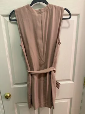 Sleeveless Tan Wrap Cardigan thumbnail 2
