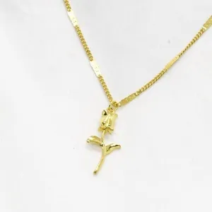 Gold Rose Necklace thumbnail 2