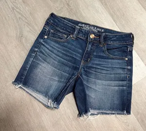 American Eagle Midi Denim Shorts thumbnail 1
