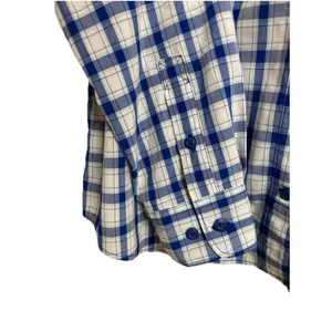 Duluth Trading DuluthFlex No Fly Zone Shirt Long Sleeve Plaid Blue Sz M thumbnail 4