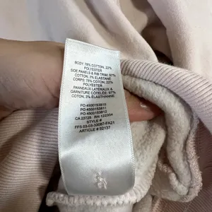 Tna Aritzia Cozy Fleece Boyfriend Polo Sweatshirt Pale Pink Small Oversized thumbnail 12