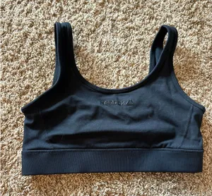 Reebok black sports bra thumbnail 1