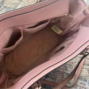 Kate Spade Hadlee Laurel Way Dusty Peony Pink Leather Handbag Purse Satchel thumbnail 10