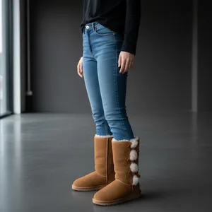 Koolaburra by Ugg Women's Tall Boots‎ Size 8 Chestnut Brown Sherpa Lined thumbnail 2