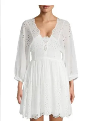 Free People White Eyelet Lottie Dress thumbnail 7