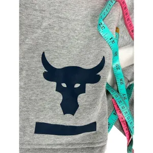 Under Armour Womens Project Rock Taped Fleece Gray S Sweatshirt 1346014-035 thumbnail 11