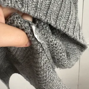 Zara Knit Medium Gray Turtleneck Sweater Oversized Dress Winter Warm Basic Fall thumbnail 2