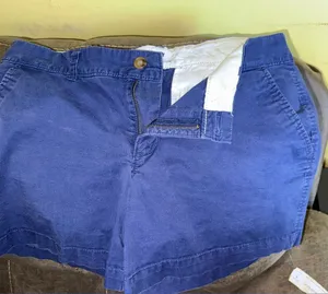 Old Navy Men's Navy Blue Flat-Front Cotton Shorts thumbnail 1