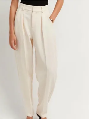 Dissh Jackson Tapered Trouser Pants 2 Cream Minimal Clean Girl Scandi Work Chic thumbnail 3