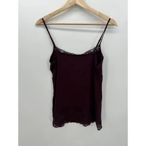 Loft Womens Purple Cami Tank Top Size M Lace Y2K‎ Stretch Preppy Romantic Dainty thumbnail 2