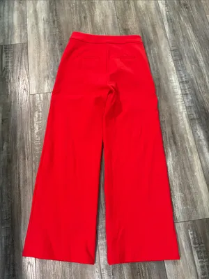 Boden Red Ponte Knit Wide Leg High Rise Career Dress Pants Size 4R thumbnail 8