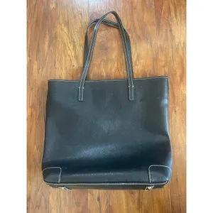 DOONEY & BOURKE saffiano leather charleston shopper tote big black purse bag thumbnail 5