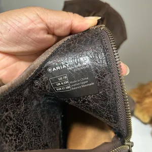 Ariat Distressed Brown Fringe Ankle Booties NWOT thumbnail 3