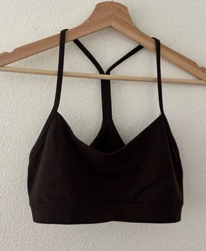 Lululemon Flow Y Bra Nulu in brown thumbnail 1