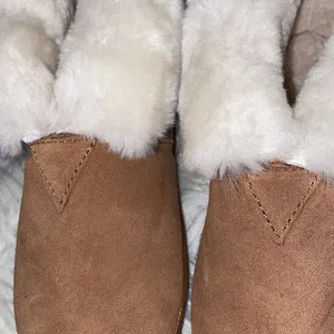 Sickafus Sheepskins Real Sheepskin Ladies Booties Size 8 Tan New thumbnail 6