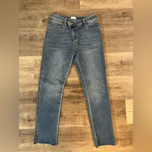 KANCAN Nava High Rise Straight Slim Leg Jeans in medium wash thumbnail 3