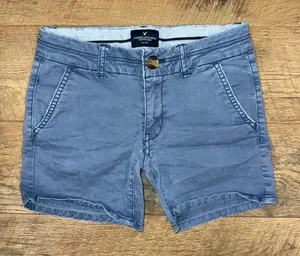 American Eagle Stretch Midi Khaki Shorts thumbnail 1