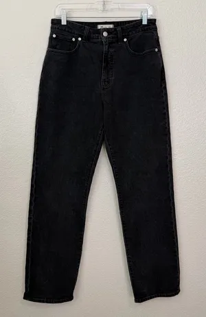 Madewell Black Curvy 90's Straight Women's Jeans, Size 29 thumbnail 1