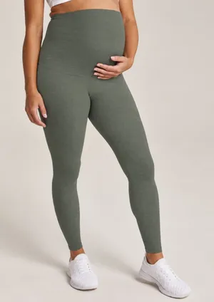 Beyond Yoga Beyond the Bump Love the Bump Midi Maternity Leggings Green Medium thumbnail 1