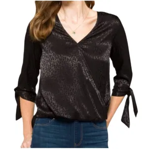 West Kei Allan Surplice Tie Sleeve High-Low Blouse thumbnail 4