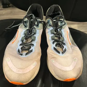 Nike React Sneakers in Black, White, and Orange Running shoes thumbnail 3