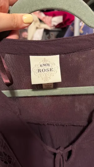 Deep purple Knox Rose flowy top L thumbnail 5
