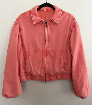 Free People FP One Birdie Washed Jacket Rose Women's Size Small‎ thumbnail 1