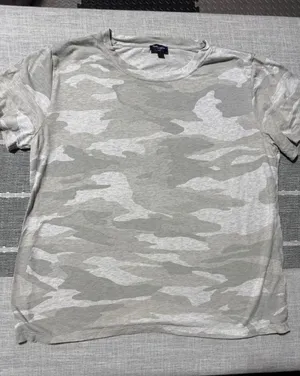 Splendid‎ Womens Large Gray Camo Short Sleeve Crew Neck T-Shirt Camouflage Tee thumbnail 1