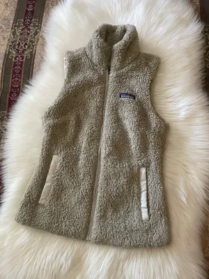 Patagonia Vest Women’s Tan Los Gatos Sherpa Fleece Pockets Full Zip thumbnail 5