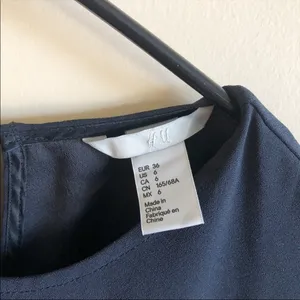 H&M Dark Blue Romper with Tie Belt thumbnail 3