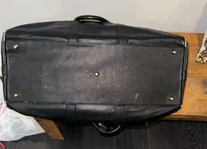 Packs Project Black & Gold Faux Leather Duffle Bag thumbnail 8