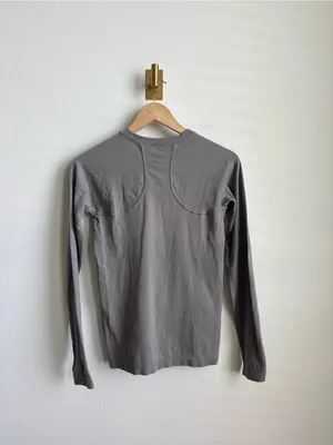 Athleta Long Sleeve Sparkle Performance Top Thumbholes Gray Women's S thumbnail 6