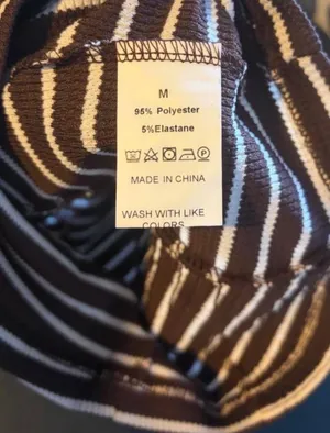 Striped Tube Top Brown Size M thumbnail 5