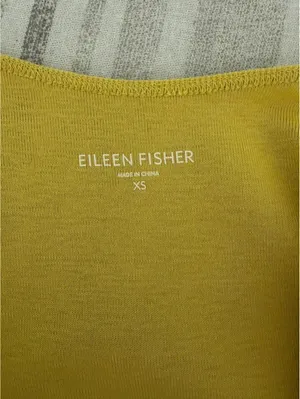 Eileen Fisher 100% Organic Cotton Tank Top Yellow Size XS Coastal Minimalist thumbnail 3