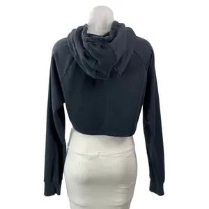 Gymshark Training Womens Black Long Sleeve Pullover Hooded Cropped Hoodie Size M thumbnail 3