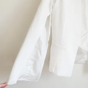 Forever 21 White Lightweight Open Slit Sleeve Blazer Small thumbnail 2