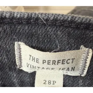 Madewell The Perfect Vintage Jean Black Gray Denim Jeans 28P‎ Straight thumbnail 3