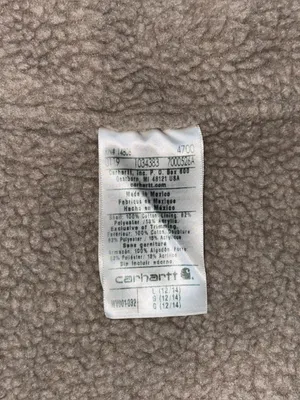 Vintage Carhartt Taupe Gray Sherpa Lined Vest Mock Neck WV001 032 Women’s Large thumbnail 9