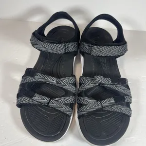 Ryka Savannah SML Women's Sandals - Size 10M Black/Grey Chevron thumbnail 4
