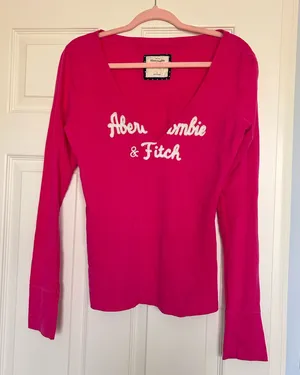 Abercrombie & fitch y2k pink longsleeve thumbnail 1