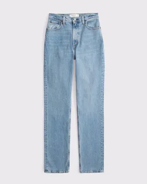 Abercrombie & Fitch Curve Love Ultra High Rise 90s Straight Jean thumbnail 7