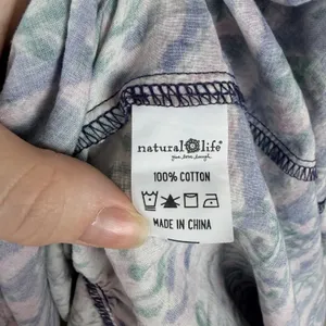 Natural Life‎ Floral Block Print Smocked Tiered Midi Dress Medium Cottage Boho thumbnail 6