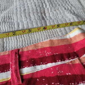 Striped Button-Down Skirt Linen Blend resort ballet core fairy whimsy boho thumbnail 7