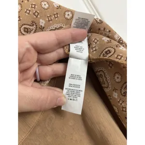 Aerie Brown Paisley Bandana Chiffon Mini Wrap Skirt Small Western Festival Rodeo thumbnail 8